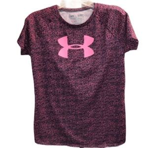 Under Armour Girl’s Pink with Black Background Tee